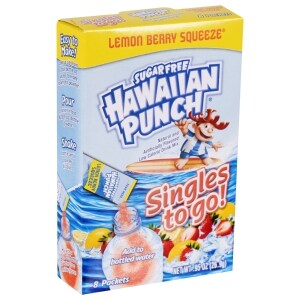 Hawaiian Punch Sugar Free Lemon Berry Singles To Go 8 Ct Family Dollar