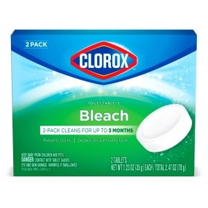 Clorox Bleach Blue Automatic Toilet Bowl Cleaner Rain Clean 2 47oz Tablet 12 Ct Sold By Case