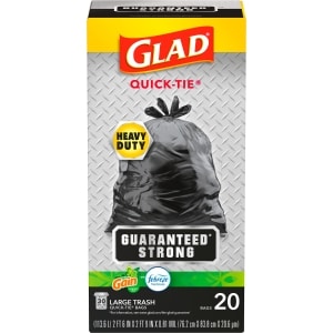 Glad Strong Quick-Tie 30 Gallon Large Trash Bags, 1 - Kroger
