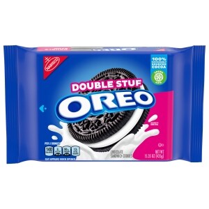 OREO Double Stuf Chocolate Sandwich Cookies, 15.35 oz