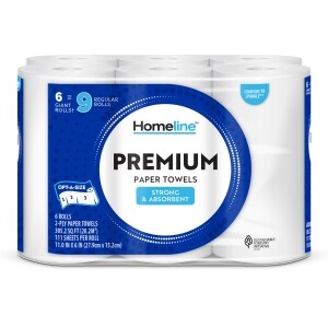 Homeline Premium Giant Roll Paper Towels, Strong and Absorbent, Opt-A ...