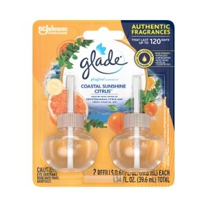 Glade PlugIns Scented Oil Air Freshener, 2 Refills, Crisp Cranberry Champagne - 1.34 oz