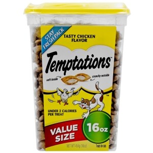 TEMPTATIONS Classic Crunchy and Soft Cat Treats Tasty Chicken Flavor ...