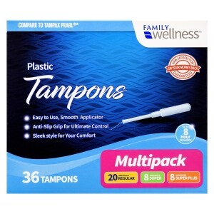 Family Wellness Plastic Tampon Multipacks 36 Ct Family Dollar