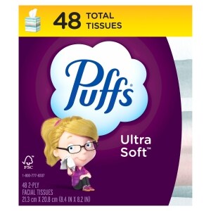 Puffs Plus Lotion Facial Tissues, 2-Ply - 48 facial tissues