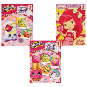 Assorted Shopkins And Strawberry Shortcake Jumbo Coloring Activity Books Family Dollar