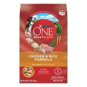 Purina ONE SmartBlend Chicken & Rice Formula Natural Dry Dog Food, 3 lbs.