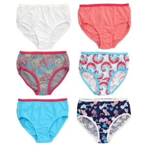 Hanes Girls Tagless Brief Underwear, 6 pk. - Size 8