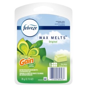 Febreze Odor-Eliminating Wax Melts Air Freshener Refills, Downy