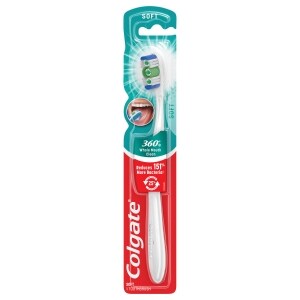 Colgate(R) 360 Soft Toothbrushes with Tongue and Cheek Cleaner