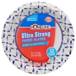 Homeline Printed Ultra-Strong Paper Plates, 33 ct.