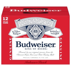 Budweiser King of Beers Lager Beer 12 Pack Can 12 ea