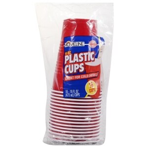 First Street - First Street Red Plastic Cup, 16 oz Cups (36 count)