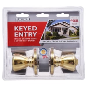 Guard Security Keyed Entry Door Knobs, door knob 