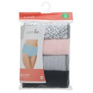 Just My Size Women's Cotton Brief Underwear, 10-Pairs - DroneUp Delivery