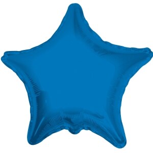 Blue Star-Shaped Foil Balloons, 19 in.