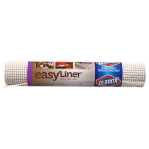 Duck Brand Smooth Top Easy Liner with Clorox Shelf, 12-inch x 8 Feet Taupe  6 Pack