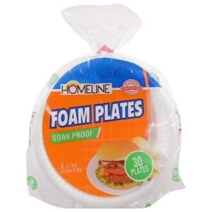 Homeline Foam Plates, 30 ct.