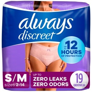 Always Discreet Size XL Incontinence & Postpartum Underwear for
