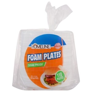 Homeline Foam Plates, 110 ct.