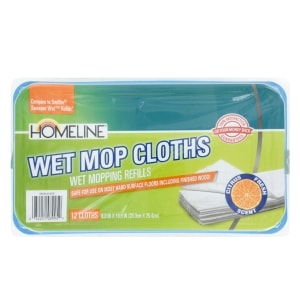 Homeline Wet Mop Cloth Refills, 12 ct.