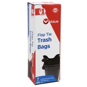 Large Trash Bags, Flap Tie (30 Gal) Our Family, Large