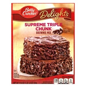 Betty Crocker Delights Supreme Triple Chunk Brownie Mix, 17.8 oz ...