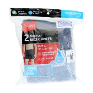 Hanes Men's TAGLESS No Ride Up Boxer Briefs with Comfort Soft