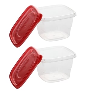 36 Pieces Dispozeit Disposable Food Container 30 Oz / 6 Ct Rectangle 2  Divided (3 Lids + 3 Conts) - Food Storage Containers - at 