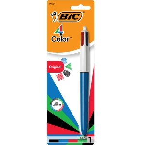 BIC Gelocity Smooth Precision Point Gel Pens Stic, Fine Point (0.5mm),  Assorted Colors, For a Smooth Writing Experience, 4-Count Pack