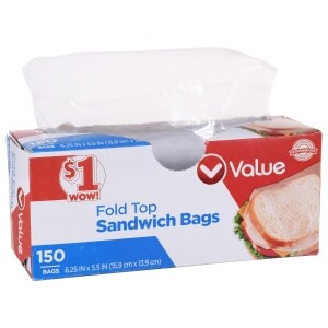 GLAD FOLD TOP SANDWICH BAG / 180 CT – Brooklyn Fare