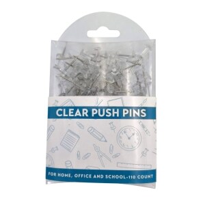 Clear Push Pins, 120 ct.