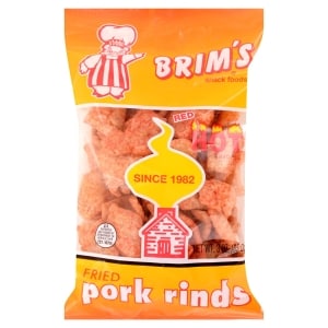 Brim's Red Hot Pork Rinds, 3 oz.