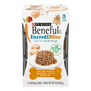 Purina Beneful IncrediBites Real Chicken Small Breed Wet Dog Food, (3 ...