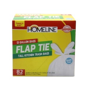Value Corner Tall Kitchen 13 gal Trash Bags with Flap Tie (200 ct) Delivery  - DoorDash