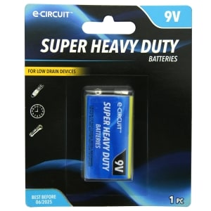 E-Circuit heavy duty battery 9v