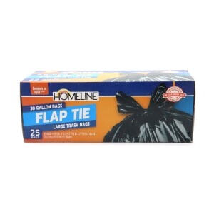 Large Trash Bags, Flap Tie (30 Gal) Our Family, Large