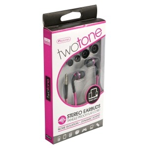 Sentry Two Tone Flat Wire Stereo Earbuds Family Dollar