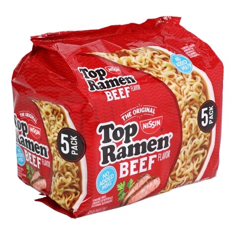 Nissin Top Ramen Noodles - Beef, 5-ct. Pack