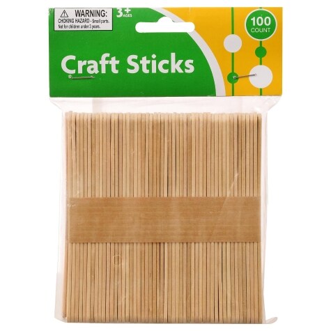 Wooden Craft Sticks, 100 ct. Packs | Family Dollar