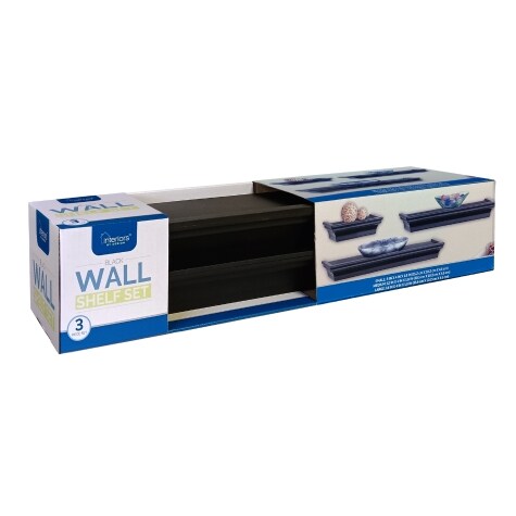 Interiors By Design Black Wall Shelf Set 3 Pc Family Dollar