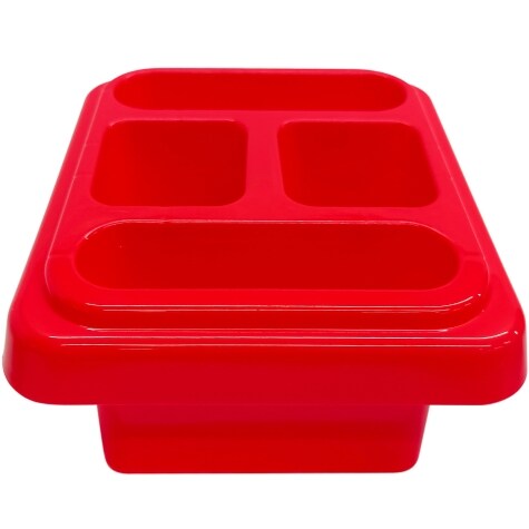 Plastic 4-Section Caddies, 6.73x4.75x6.22-in.