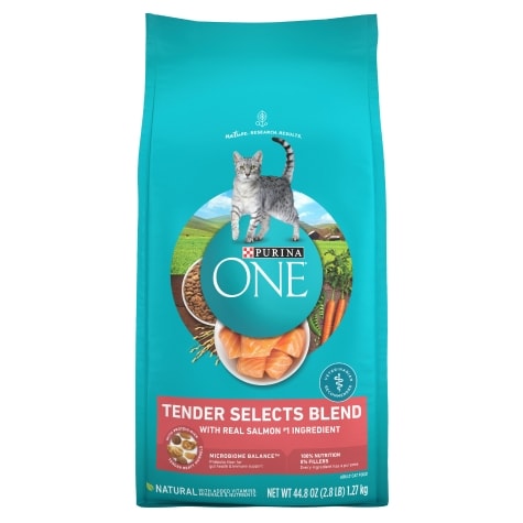 Purina One Tender Selects Blend With Real Salmon Natural Dry Cat Food 