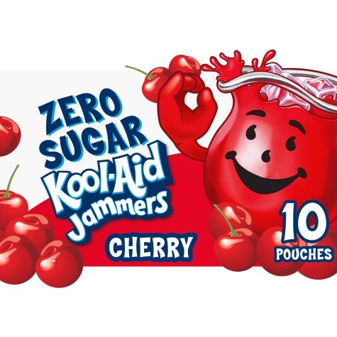 Kool-Aid Jammers Cherry Zero Sugar Artificially Flavored Soft Drink, 10 ...