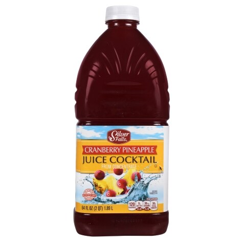 Silver Falls Cranberry Pineapple Juice Cocktail Drinks, 64 fl.oz.