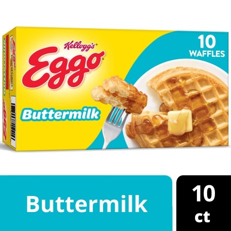 Eggo Frozen Waffles, Buttermilk, 12.3 Oz, 10 Count, Frozen 