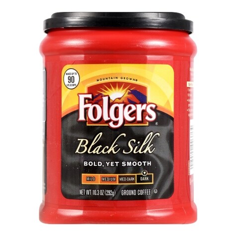 Folgers Black Silk Ground Coffee, 10.3 oz.