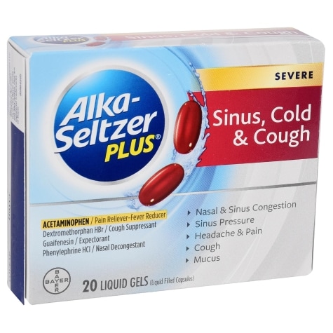 Alka-Seltzer Plus Severe Sinus, Cold & Cough, 20ct.