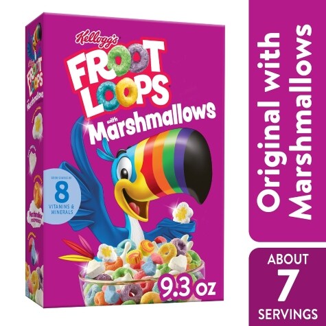 Kellogg's Froot Loops Breakfast Cereal Original with Marshmallows, 9.3 oz