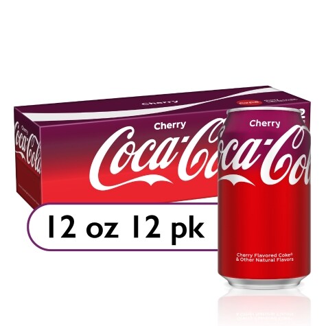 Coca-Cola Cherry Soda Soft Drink, 12 fl oz, 12 Pack